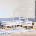 Miniatyrbillede 1 af 11: vidaXL husseng med bænk 90x200 cm massivt fyrretræ hvid