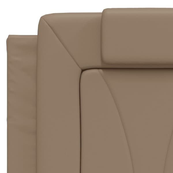 vidaXL seng 140x190 cm kunstlæder cappuccinofarvet