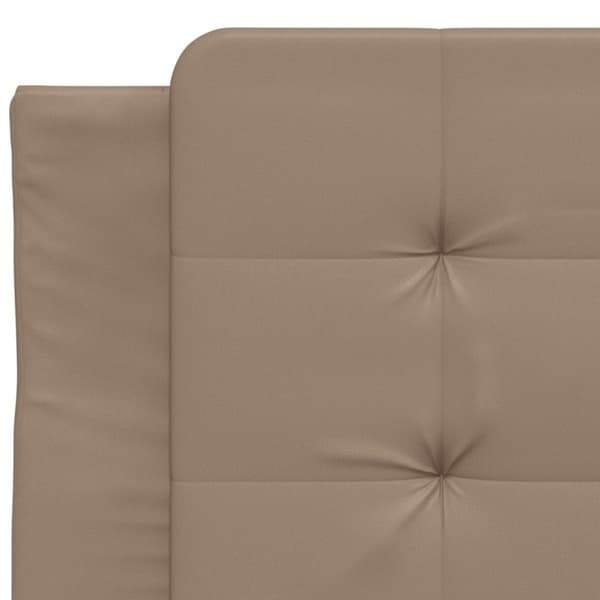 vidaXL seng 90x190 cm kunstlæder cappuccinofarvet