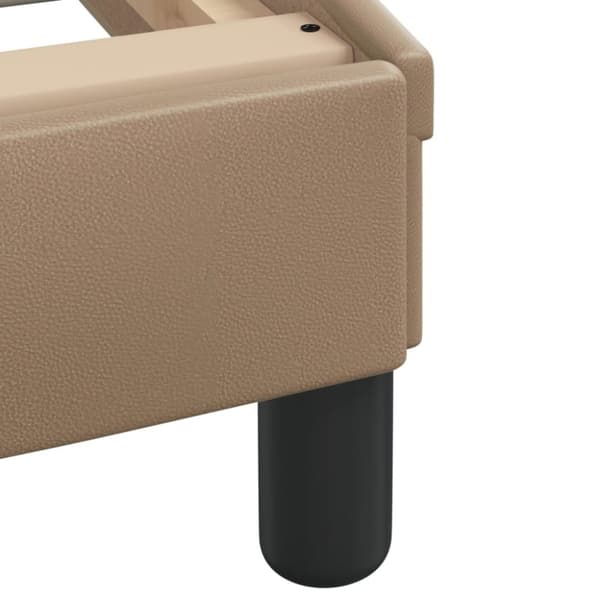 vidaXL seng 90x190 cm kunstlæder cappuccinofarvet