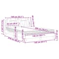 Miniatyrbillede 11 af 11: vidaXL seng 140x200 cm kunstlæder cappuccinofarvet