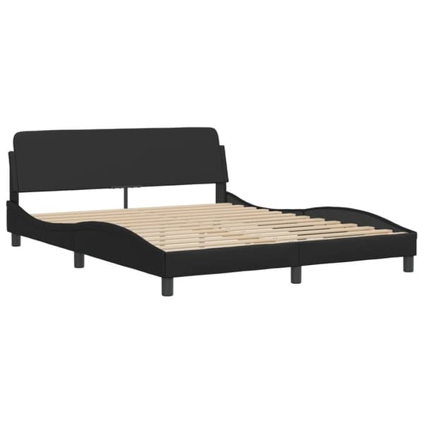 vidaXL seng 160x200 cm kunstlæder sort