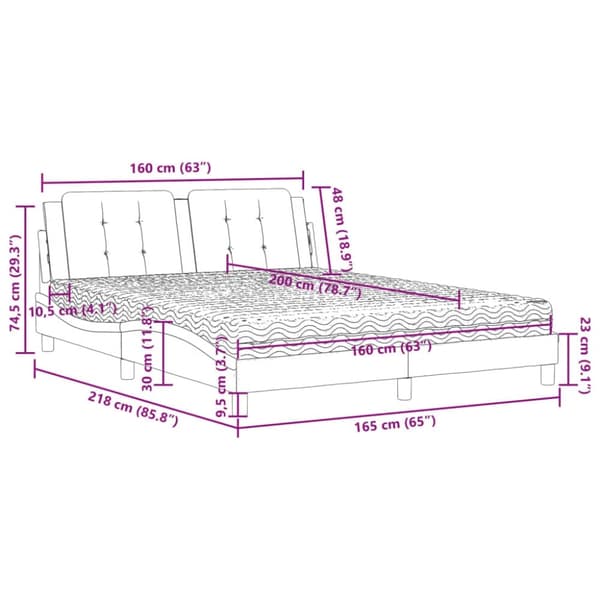 vidaXL seng 160x200 cm kunstlæder sort