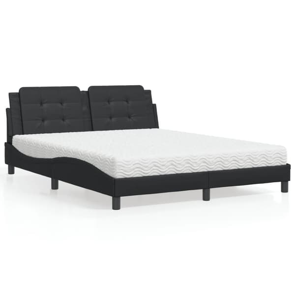 vidaXL seng 160x200 cm kunstlæder sort