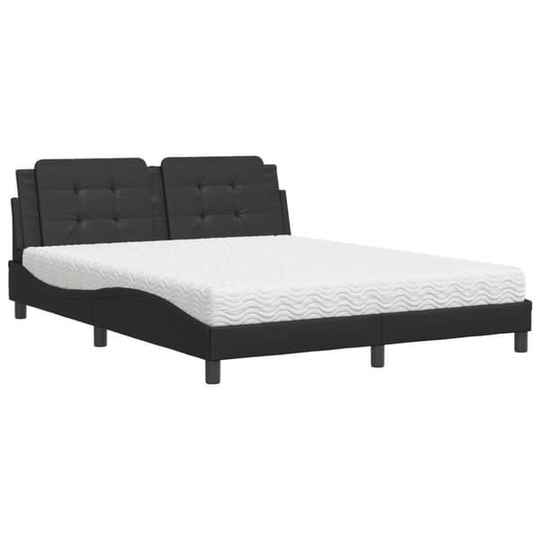 vidaXL seng 160x200 cm kunstlæder sort