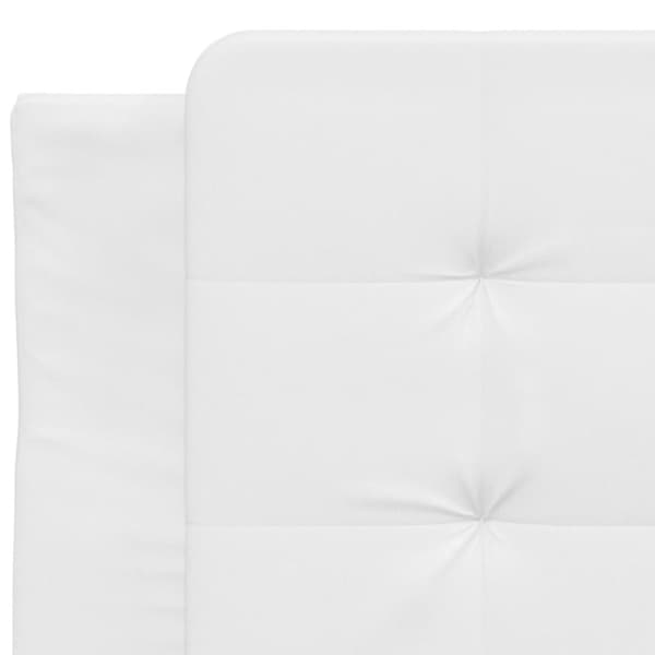 vidaXL seng med madras 90x190 cm kunstlæder hvid