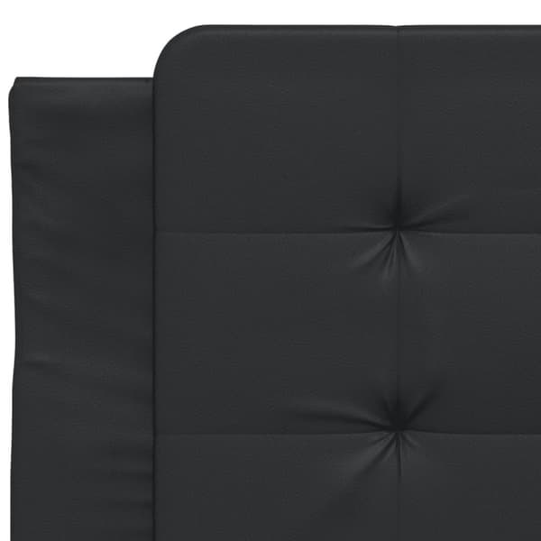 vidaXL seng med madras 80x200 cm kunstlæder sort