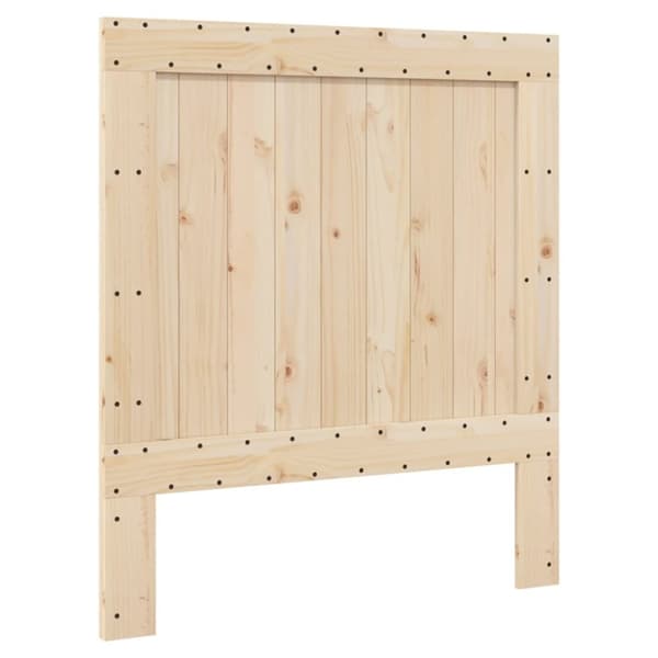 vidaXL Sängram med huvudgavel 90x200 cm massiv furu