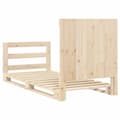 Miniatyrbilde 8 av 11: vidaXL Sengeramme med hodegavl 90x200 cm heltre furu