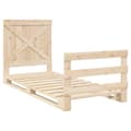 Miniatyrbilde 1 av 11: vidaXL Sengeramme med hodegavl 90x200 cm heltre furu