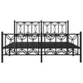 Miniatyrbillede 5 af 9: vidaXL sengeramme med sengegavl og fodgærde 160x200 cm metal sort