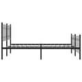 Miniatyrbillede 6 af 9: vidaXL sengeramme med sengegavl og fodgærde 160x200 cm metal sort