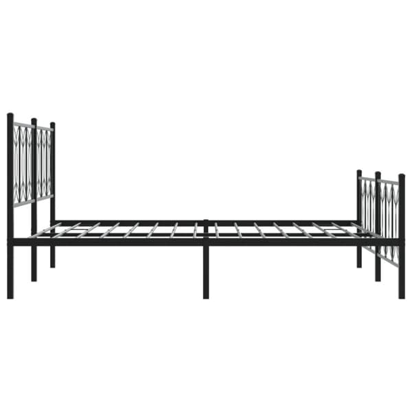 vidaXL sengeramme med sengegavl og fodgærde 160x200 cm metal sort