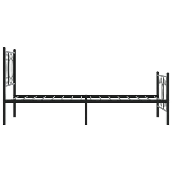 vidaXL Metallinen sängynrunko päädyillä musta 80x200 cm
