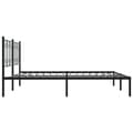 Miniatyrbillede 6 af 9: vidaXL sengeramme med sengegavl 200x200 cm metal sort