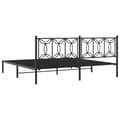 Miniatyrbillede 7 af 9: vidaXL sengeramme med sengegavl 200x200 cm metal sort