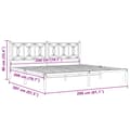 Miniatyrbillede 9 af 9: vidaXL sengeramme med sengegavl 200x200 cm metal sort