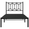 Miniatyrbilde 5 av 9: vidaXL Sengeramme i metall med hodegavl svart 90x200 cm