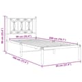 Miniatyrbilde 9 av 9: vidaXL Sengeramme i metall med hodegavl svart 90x200 cm