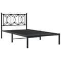 Miniatyrbilde 4 av 9: vidaXL Sengeramme i metall med hodegavl svart 100x200 cm
