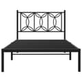 Miniatyrbilde 5 av 9: vidaXL Sengeramme i metall med hodegavl svart 100x200 cm
