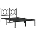 Miniatyrbillede 3 af 9: vidaXL sengeramme med sengegavl 120x200 cm metal sort