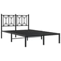 Miniatyrbillede 4 af 9: vidaXL sengeramme med sengegavl 120x200 cm metal sort