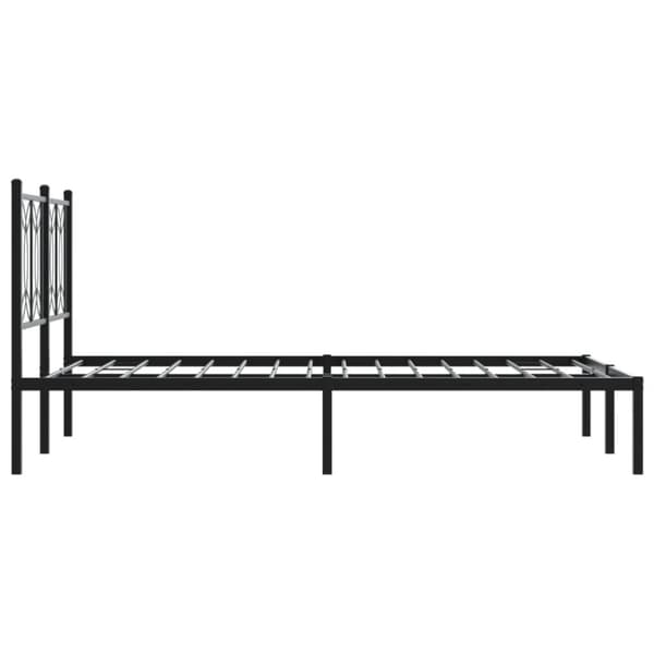 vidaXL sengeramme med sengegavl 120x200 cm metal sort