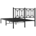 Miniatyrbillede 7 af 9: vidaXL sengeramme med sengegavl 120x200 cm metal sort