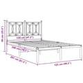 Miniatyrbillede 9 af 9: vidaXL sengeramme med sengegavl 120x200 cm metal sort