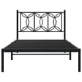 Miniatyrbilde 5 av 9: vidaXL Sengeramme i metall med hodegavl svart 107x203 cm
