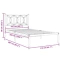Miniatyrbilde 9 av 9: vidaXL Sengeramme i metall med hodegavl svart 107x203 cm