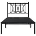 Miniatyrbillede 5 af 9: vidaXL sengeramme med sengegavl 80x200 cm metal sort