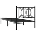 Miniatyrbillede 7 af 9: vidaXL sengeramme med sengegavl 80x200 cm metal sort