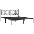 Miniatyrbillede 3 af 9: vidaXL sengeramme med sengegavl 160x200 cm metal sort