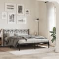 Miniatyrbillede 4 af 9: vidaXL sengeramme med sengegavl 160x200 cm metal sort
