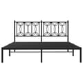 Miniatyrbillede 5 af 9: vidaXL sengeramme med sengegavl 160x200 cm metal sort