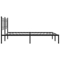 Miniatyrbillede 6 af 9: vidaXL sengeramme med sengegavl 160x200 cm metal sort