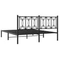 Miniatyrbillede 7 af 9: vidaXL sengeramme med sengegavl 160x200 cm metal sort
