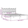 Miniatyrbillede 9 af 9: vidaXL sengeramme med sengegavl 160x200 cm metal sort