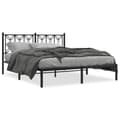 Miniatyrbillede 2 af 9: vidaXL sengeramme med sengegavl 160x200 cm metal sort