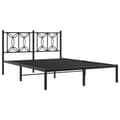 Miniatyrbilde 4 av 9: vidaXL Sengeramme i metall med hodegavl svart 135x190 cm