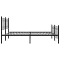Miniatyrbillede 6 af 9: vidaXL sengeramme med sengegavl og fodgærde 180x200 cm metal sort