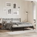 Miniatyrbillede 4 af 9: vidaXL sengeramme med sengegavl 183x213 cm metal sort