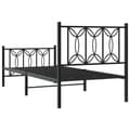 Miniatyrbillede 7 af 9: vidaXL sengeramme med sengegavl og fodgærde 90x190 cm metal sort
