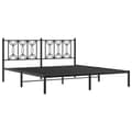 Miniatyrbilde 3 av 9: vidaXL Sengeramme i metall med sengegavl svart 183x213 cm