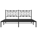 Miniatyrbilde 5 av 9: vidaXL Sengeramme i metall med sengegavl svart 183x213 cm