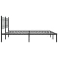 Miniatyrbilde 6 av 9: vidaXL Sengeramme i metall med sengegavl svart 183x213 cm