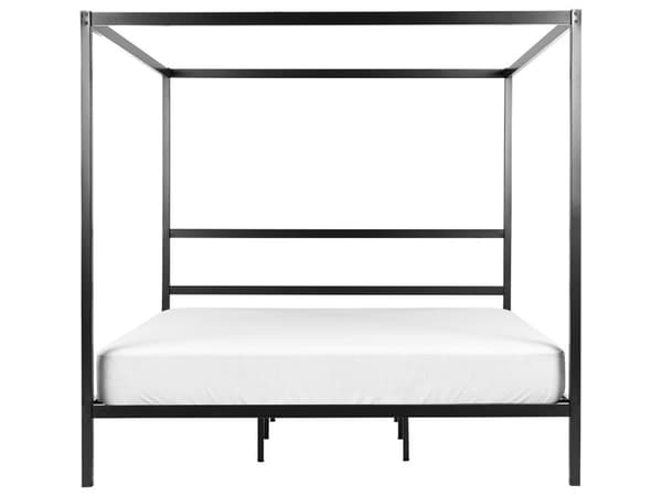 Himmelseng i sort metal 180 x 200 cm moderne design minimalistisk