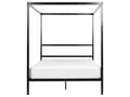 Miniatyrbillede 5 af 9: Himmelseng sort metal 140 x 200 cm dobbeltseng industriel minimalistisk
